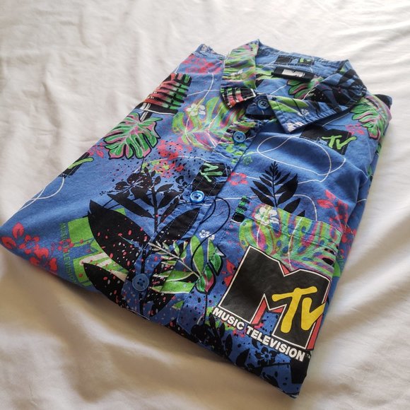 Vintage Authentic MTV Button Up Collar Shirt | Large | Music Television - Picture 11 of 11